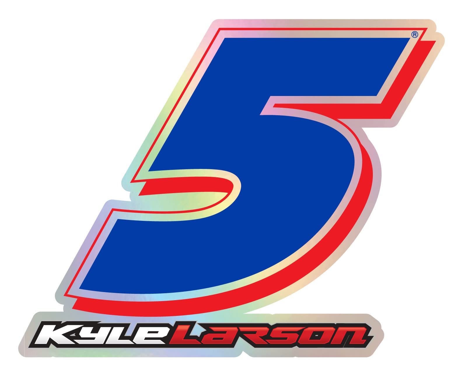 #5 Kyle Larson 4-Inch Laser Cut Holographic Vinyl Decal Sticker