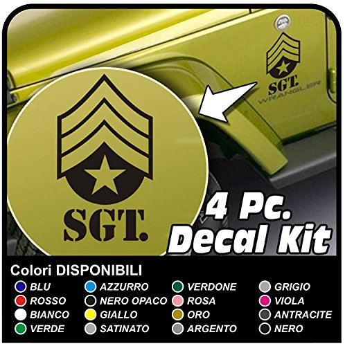 Autocollants SGT US Army Sergent sticker militaire pour casque et moto