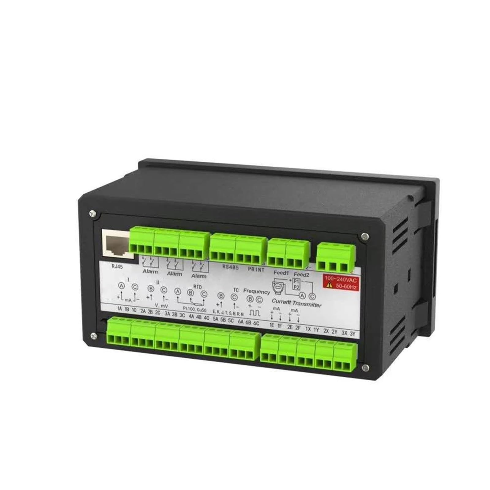 Datenlogger, Temperatur-, Durchfluss- und Druckdatenlogger, Spannungs- und Strom-LCD-Display, USB-Datenübertragung, analog(6 Channels)