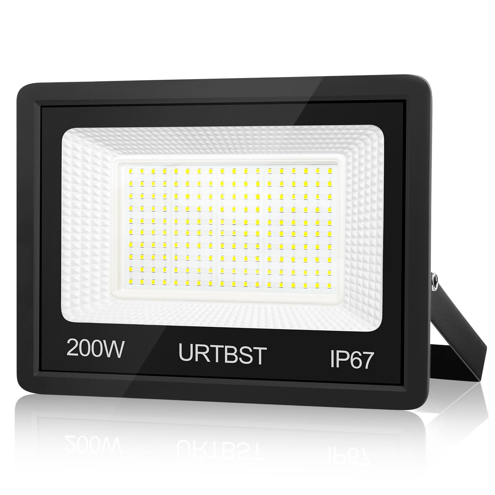 Proiettore LED per esterni, 200 W, 20000 lm, IP67, impermeabile, 7000 K, bianco freddo, per cortile, giardino, garage, terrazza
