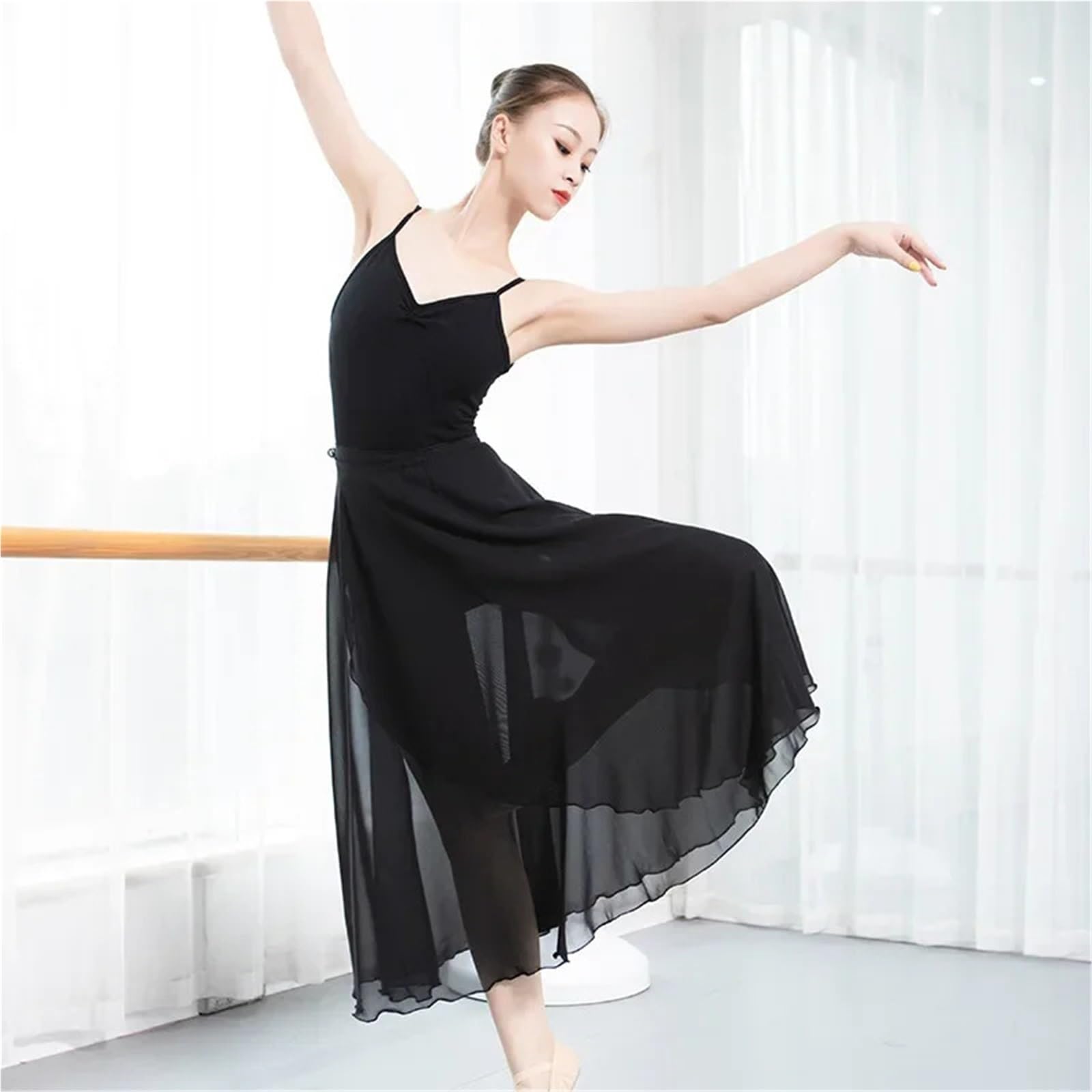 Falda de Ballet gasa larga for mujer, cubierta falda, vestido suave, danza for adultos Para Mujer