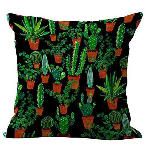 Ronamick Kissenbezug Kissenhülle 2 Almohada Funda De Cojín 45 cm x45 cm ronamick Plantas Lanzamiento Cojín hogar Lino Almohada Suave sofá Cojín Primavera Adorno Fundas de Almohada, D, 45cm x45cm