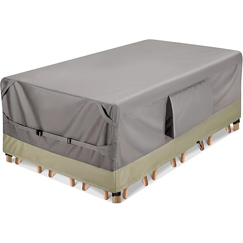 KylinLucky Patio Furniture Covers Waterproof for Table and Chairs Set, Outdoor Table Cover Rectangular Fits up to 98L x 78W x 32H inches