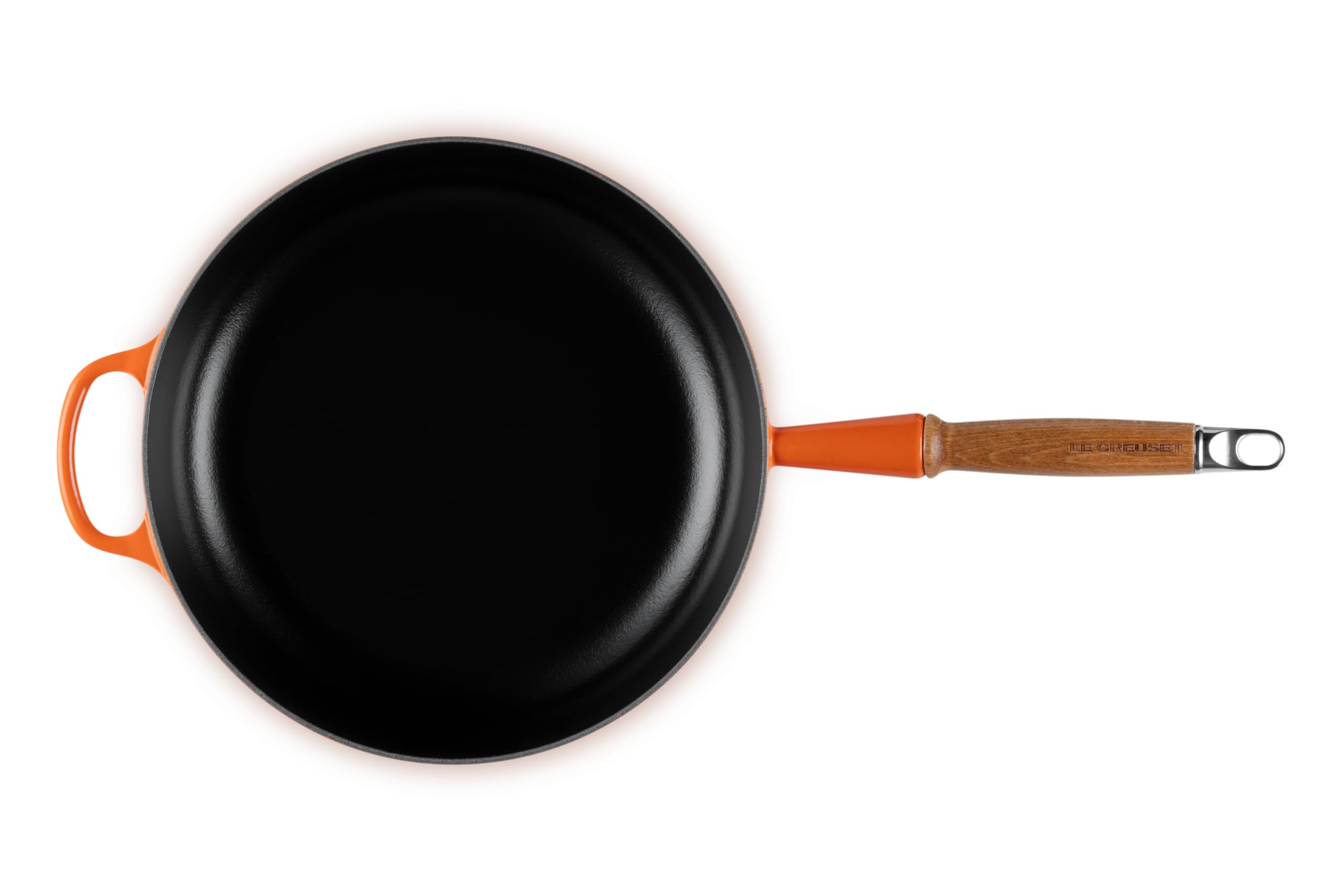 LE CREUSET Signature gusseiserne Sautépfanne mit Holzgriff 28 cm Ofenrot, 20259280900422