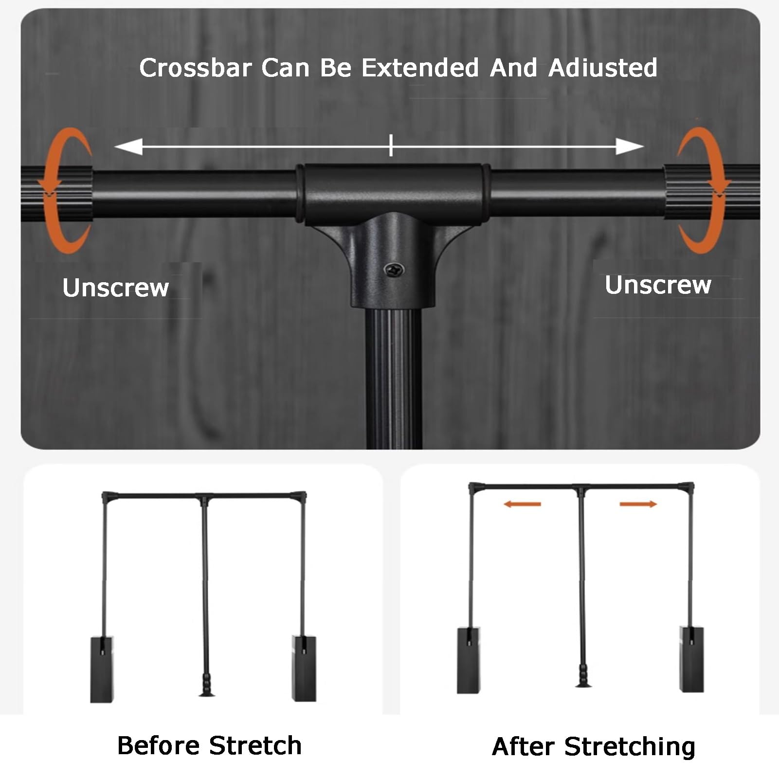 Podwójne Szyny Podnoszące Do Szafy Tłumiącej | Nośność 20 kg, organizer na wieszaki na ubrania(Black,660-890mm)