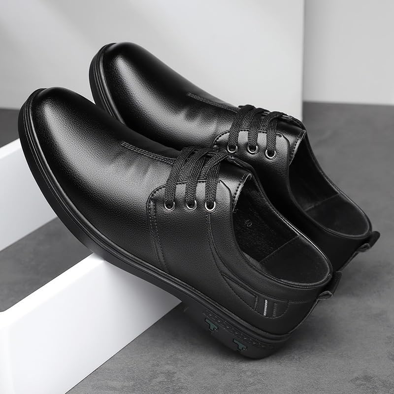 Men's Lace-Up Formal Shoes Fashion Business Leather Oxfords Comfortable Low Top Dress Shoes2
