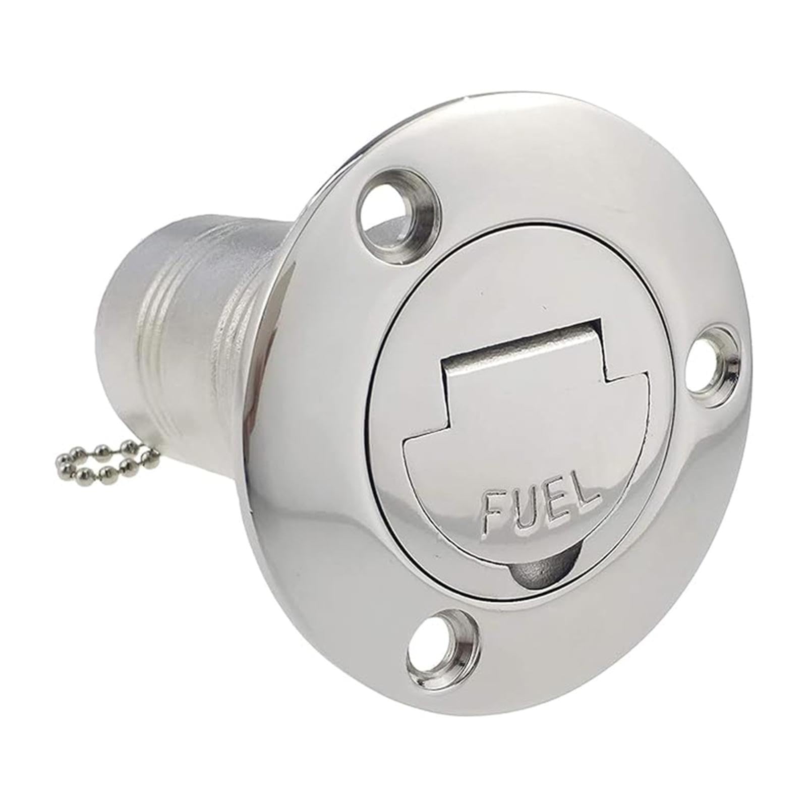 Boat Deck Filler, 50mm Fuel Stainless Steel Filling Port Keyless Marine Tank Filler Cap for Yachts Boats Caravans Campers