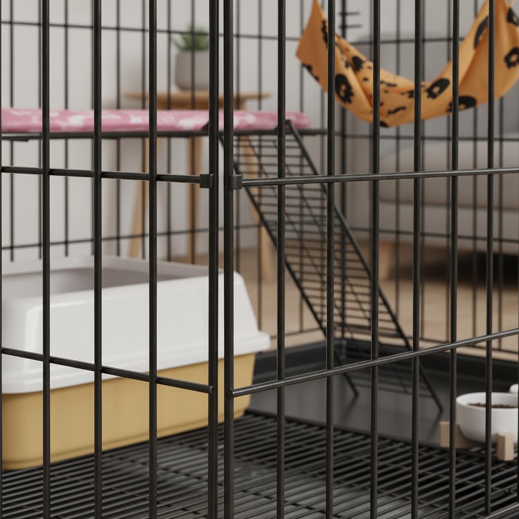 Gabbia per Gatti da Interno in Metallo, Media 60×42×50