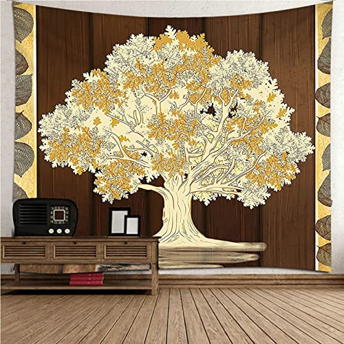 Décoration Murale Tapisserie Intissee Tissu Tenture Arbre De La Vie Papier Peint 3D Grand Format