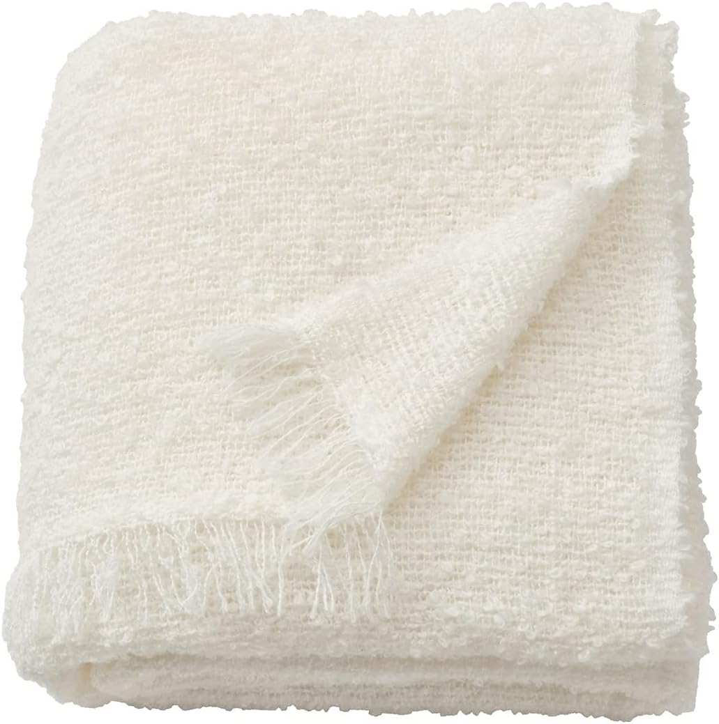 Ikea EVALI Retail World Online Microfiber Throw (Off-White, 130x170 cm, Standard)