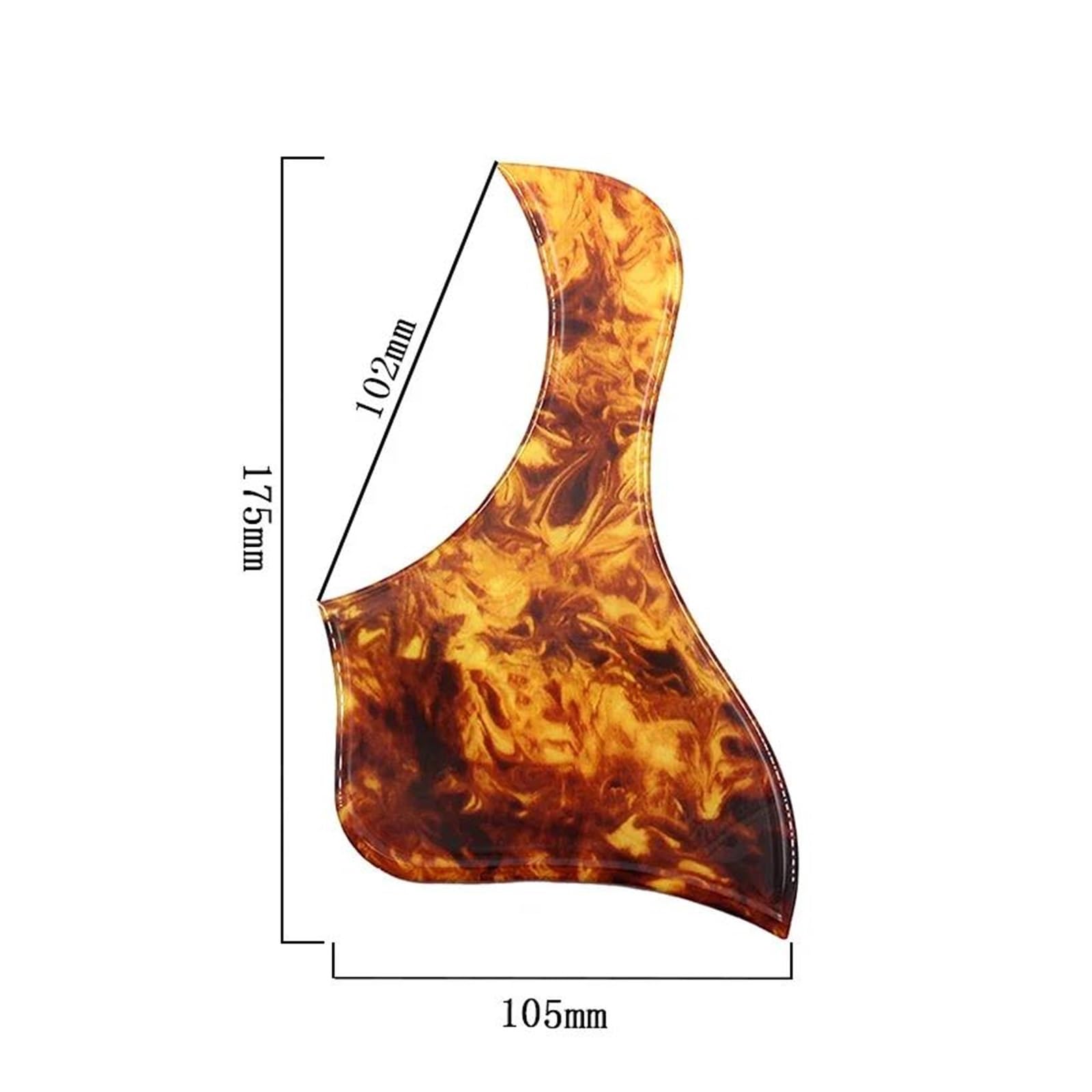Battipenna autoadesiva Battipenna Per Chitarra Acustica Battipenna Autoadesivo Addensato Da 2 Mm Per Parti Di Ricambio Per Chitarra(3/4)