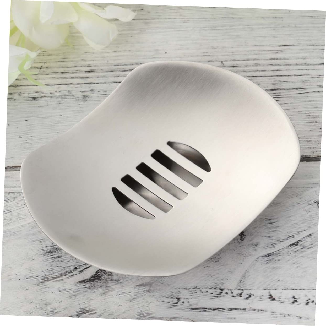Ciieeo Jabonera con Forma De Platillo Volador 3 Unidades Autodrenante De Acero Inoxidable Esmerilado De Doble Capa para Cocina Y Baño.