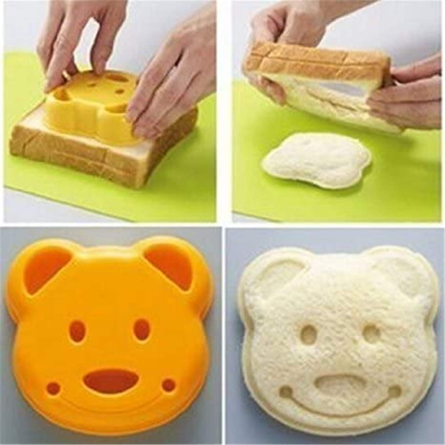 ThstheavenBear Shape Sandwich Mold Cutter,Bread Sandwich Shapers Maker for Kids