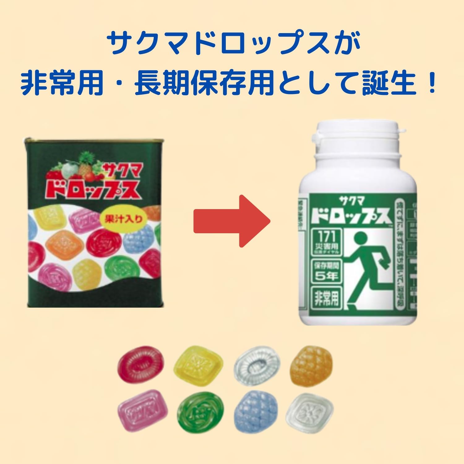 Amazon.co.jp: サクマ製菓 防災 非常用 サクマドロップス 140g×2個
