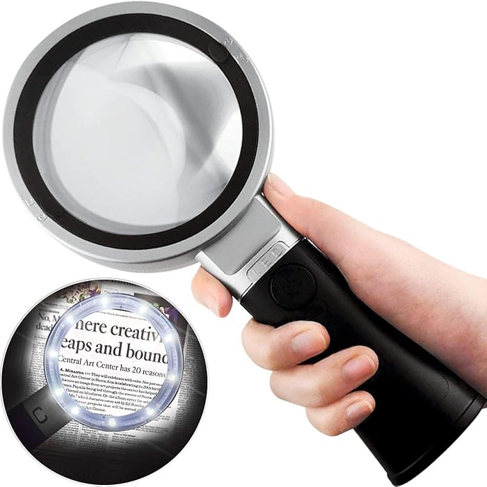 Buy Magdepo 10X Led Magnifying Glass Handsfree & Handheld 2way 12 Anti