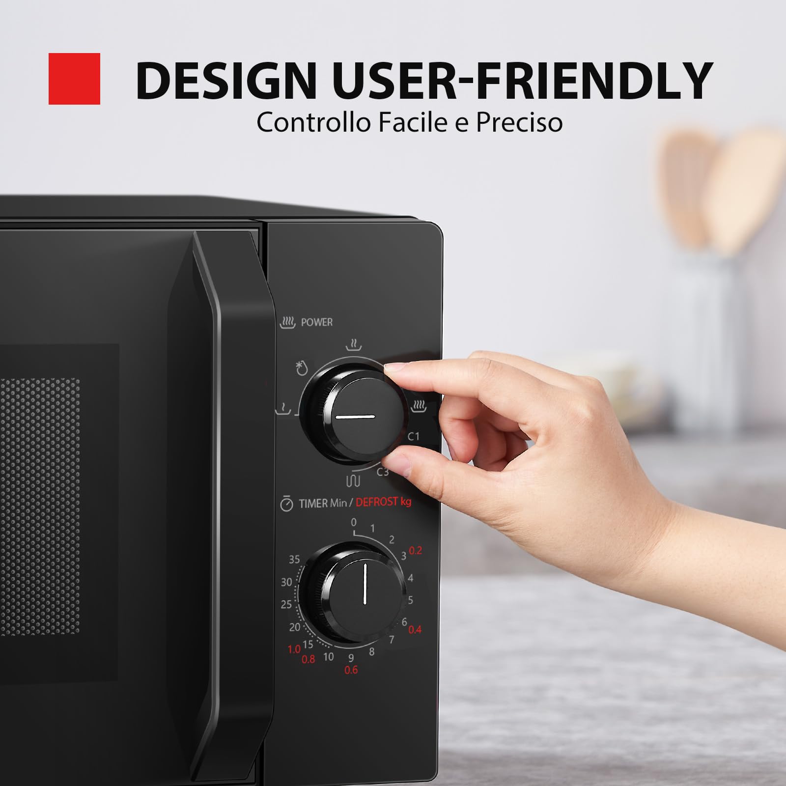 Toshiba MW2-MG20P(BK) 3-en-1 Four Micro-ondes Grill Combiné, 20 L, 5 Niveaux de Puissance Réglables, Minuteur, 800 W, Grill 1000 W, Noir