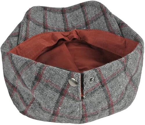 Miniatura 5 de Qianuer Newsboy Sombreros para hombre Gorra plana ajustable Tweed Ivy Gatsby Cabbie Hat