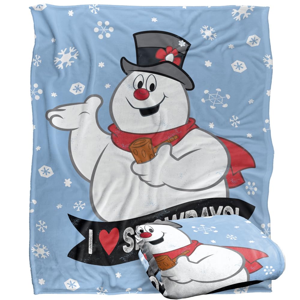 FROSTY THE SNOWMAN Blanket, 152 x 127 cm I Love Snowdays Silky Touch Super Soft Throw Blanket