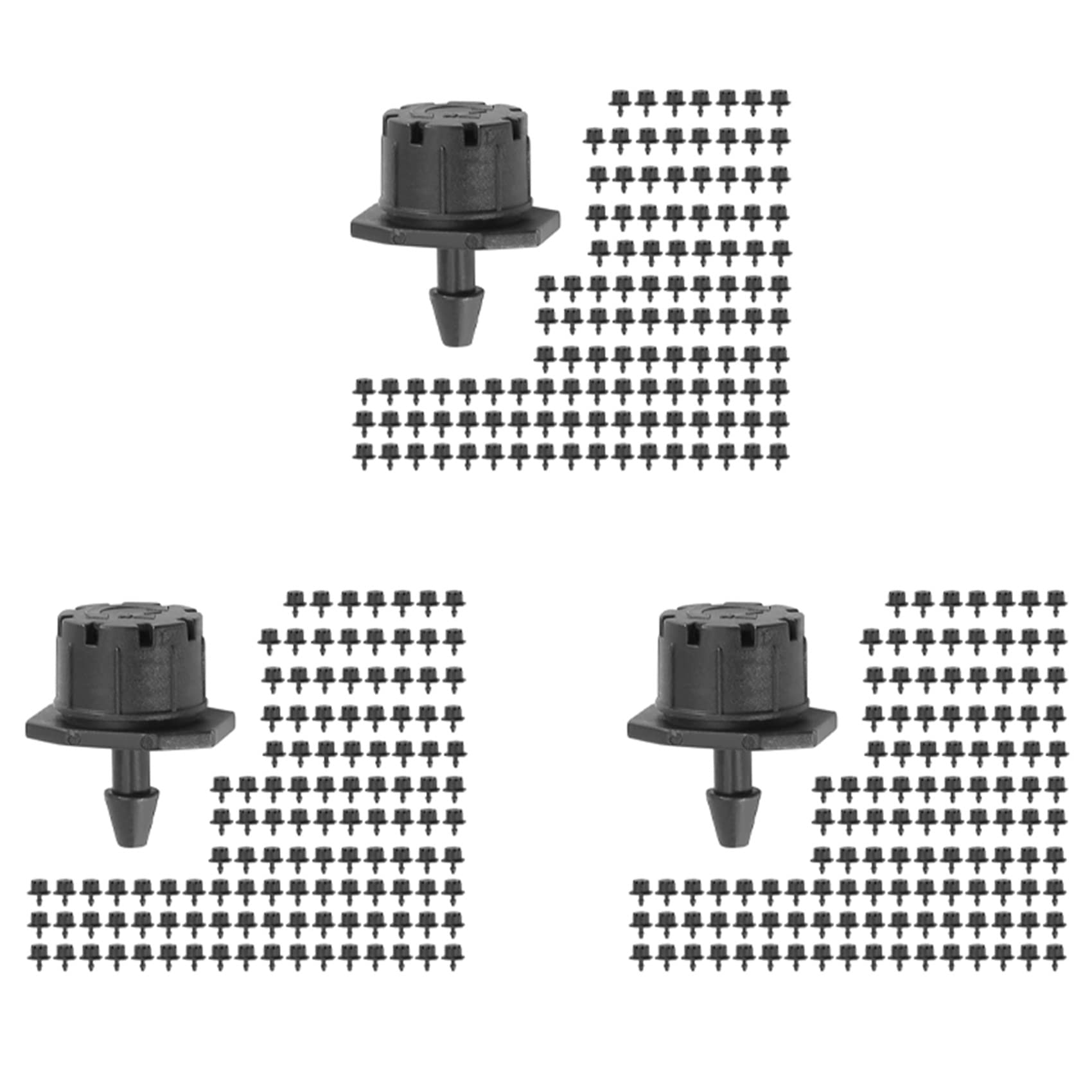 Jnchdghwa 450Pcs Adjustable Irrigation Drippers Sprinklers 1/4 Inch Emitter Dripper Mini Drip Irrigation Sprinklers for Lawn