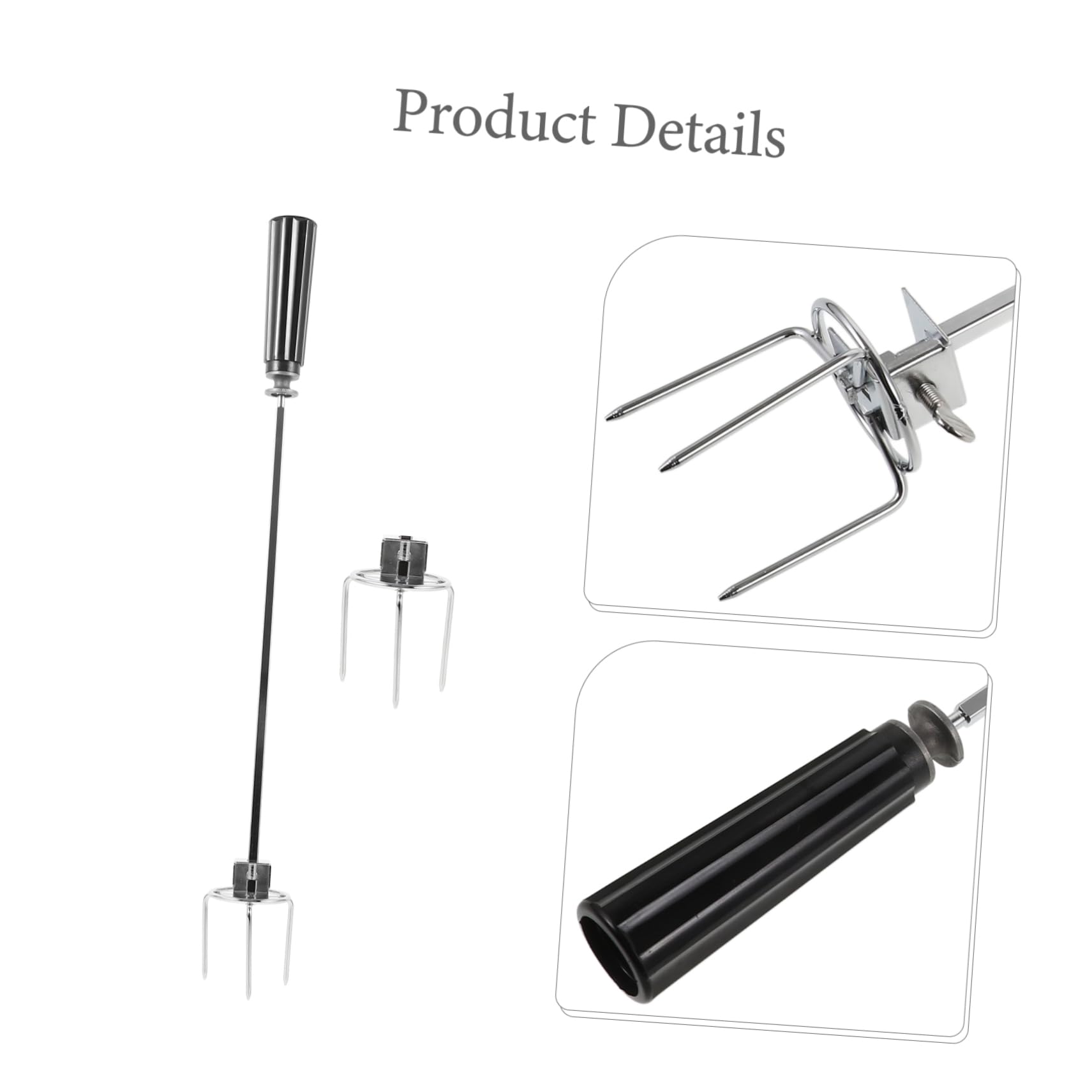 VANZACK 2sets Forchette Bbq Inossidabile Per Arrosti e Accessorio Per Grigliate All Per e Friggitrici Ad