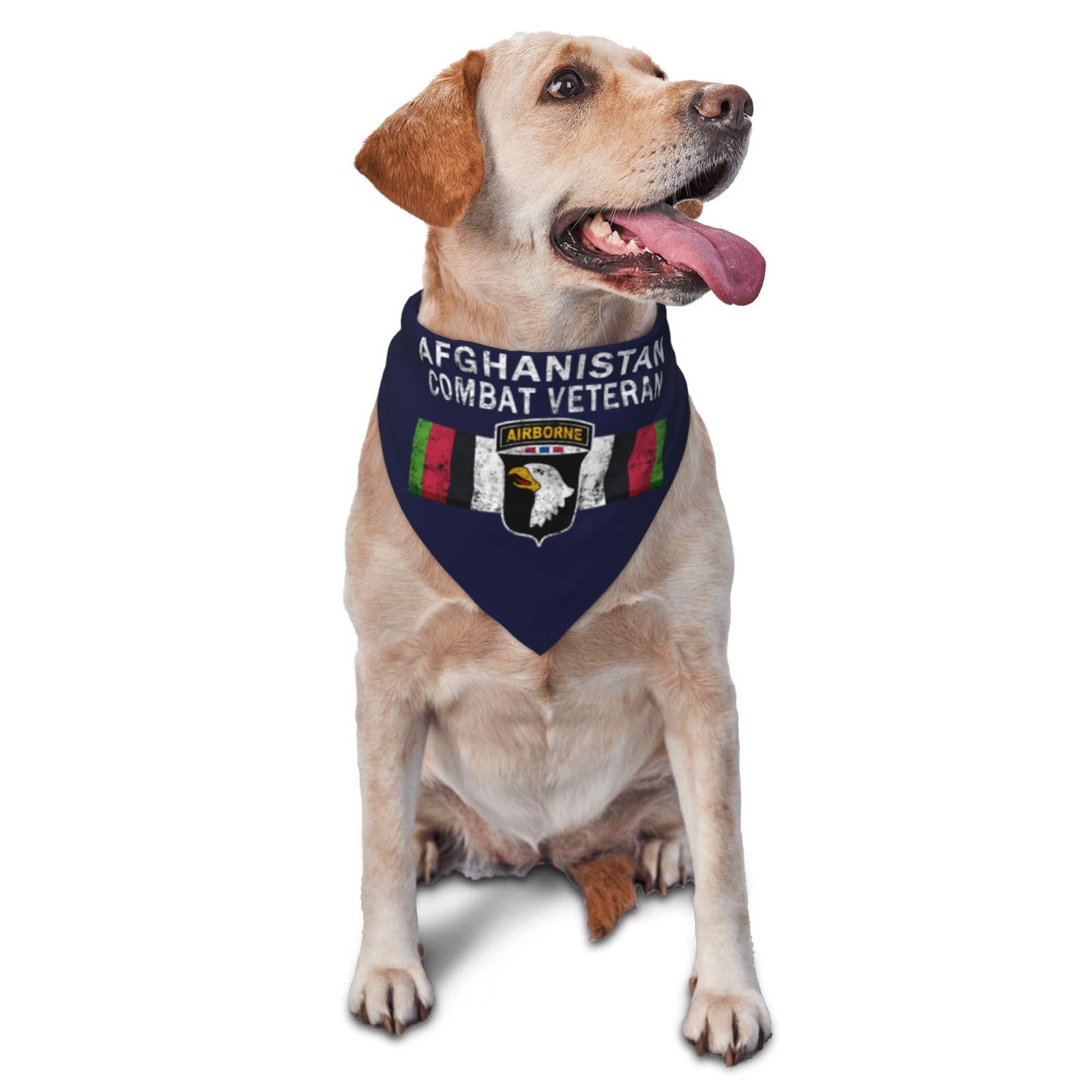 101st Airborne Division Afghanistan Combat Veteran Dog Scarf Pet Bandana Cat Pet Bibs