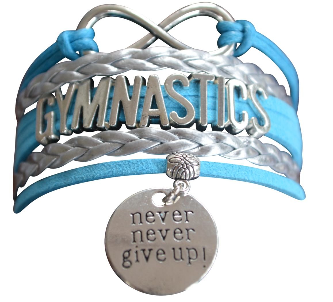Infinity Collection Gymnastics Bracelet- Never Give Up Gymnastics Bracelet- Gymnastics Jewelry - Gift For Gymnast