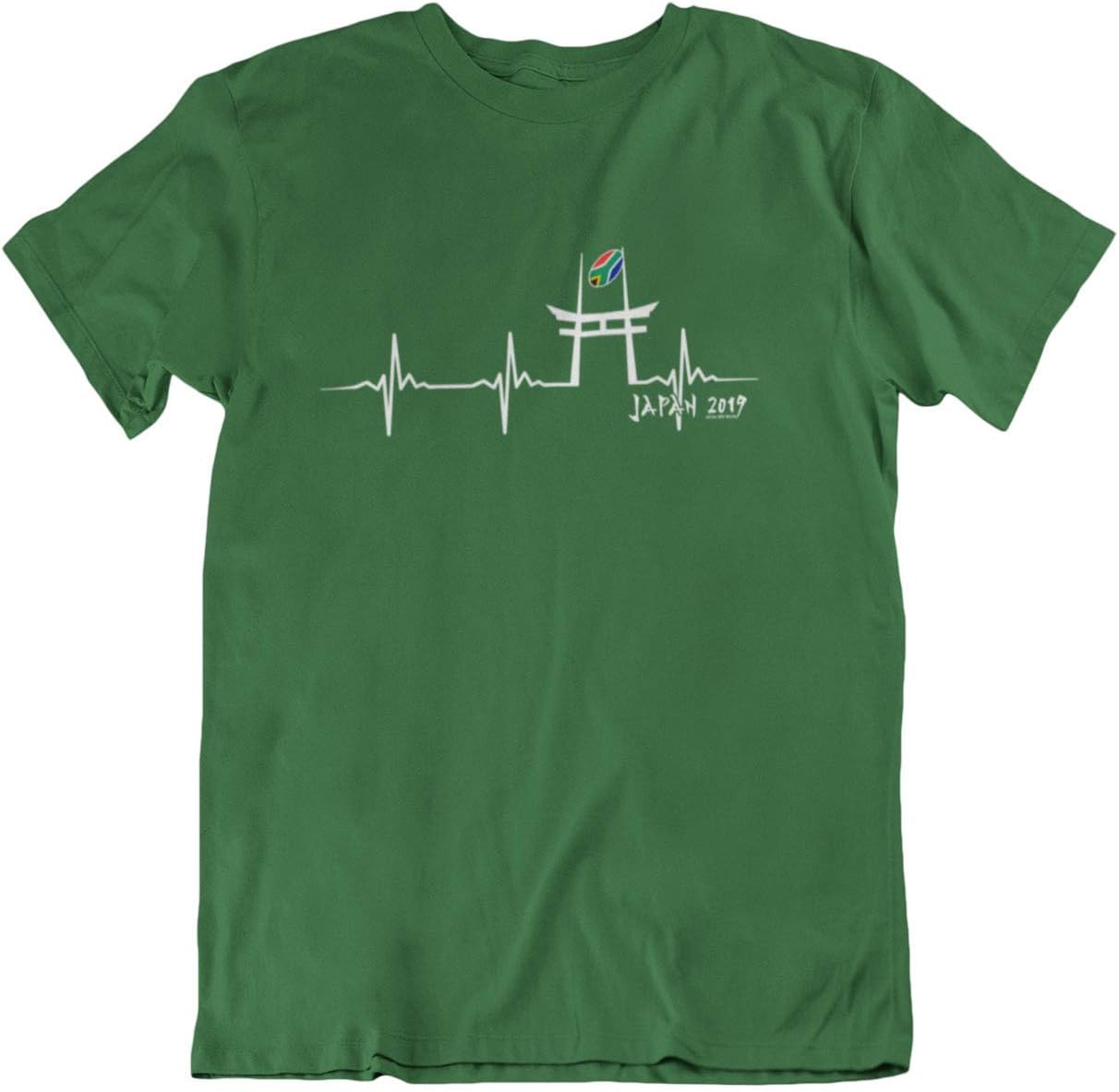 FreeWillShirts - South Africa Heart Strip - Mens Rugby Championship T-Shirt T-Shirt