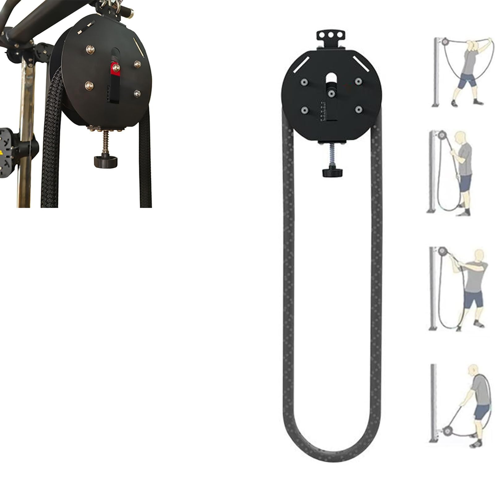 Trener linowy Endless Rope z wytrzymałą liną nylonową – przenośny system lin z regulowanym oporem do treningu wytrzymałości mięśni i całego ciała