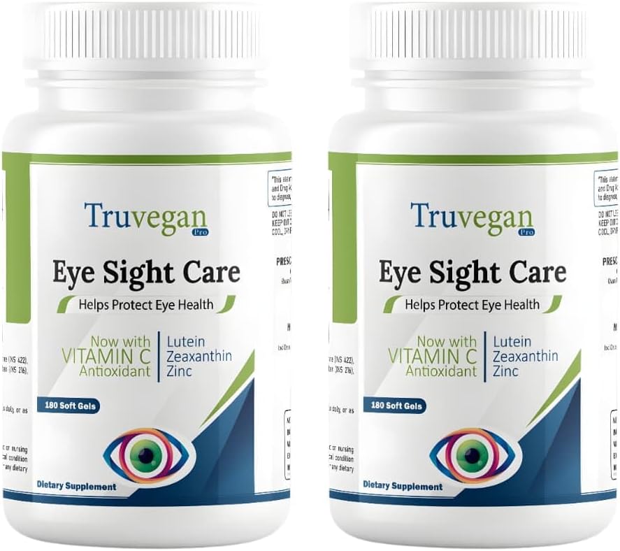 Advanced Eye Formula -180 Softgels | Pack of 2 - Eye Supplement with Lutein, Zeaxanthin, Astaxanthin & Zinc, Eye Vitamin and Mineral Supplement for Adults & Seniors (6 Months Supply)