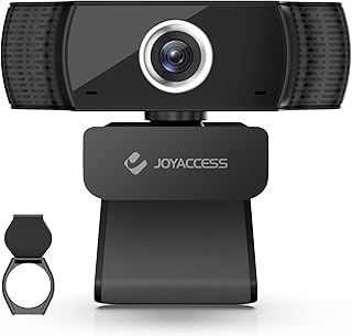 Webcam for PC, 1080p/30fps JOYACCESS Webcam Cover, Plug and Play USB Webcam with Microphone, HD webcam with 105 Degree Widescreen for Conference/Studying/Zoom/Skype/Compatible Windows/MacOS