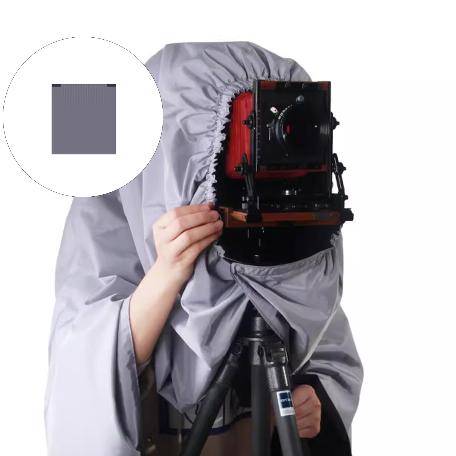Paño de enfoque para fotografía de gran formato, tela compuesta, mejora la visualización, reduce la luz, fácil de plegar el enfoque de la cámara