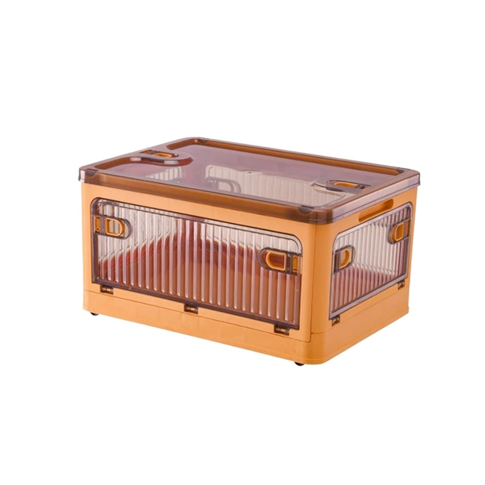 BGRORIO Foldable Storage Box with Wheels - Stackable Closet Organizer for Clothes Quilts Toys Books Sundries Storage(WG ZDSNX O S)