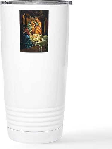 CafePress Vintage Christmas Nativ Stainless Steel Travel Mug 20 oz. Insulated Stainless Steel Coffee Tumbler
