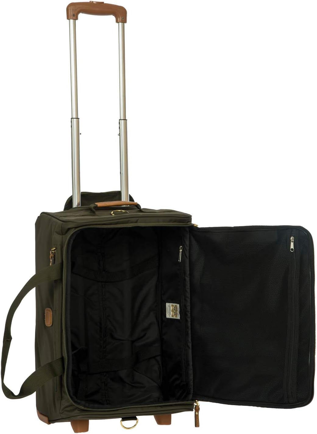 Bric’s X-Bag 21” Rolling Duffel, Water-Resistant Recycled Nylon Carry-On with Silent Wheels & Leather Details - Image 7