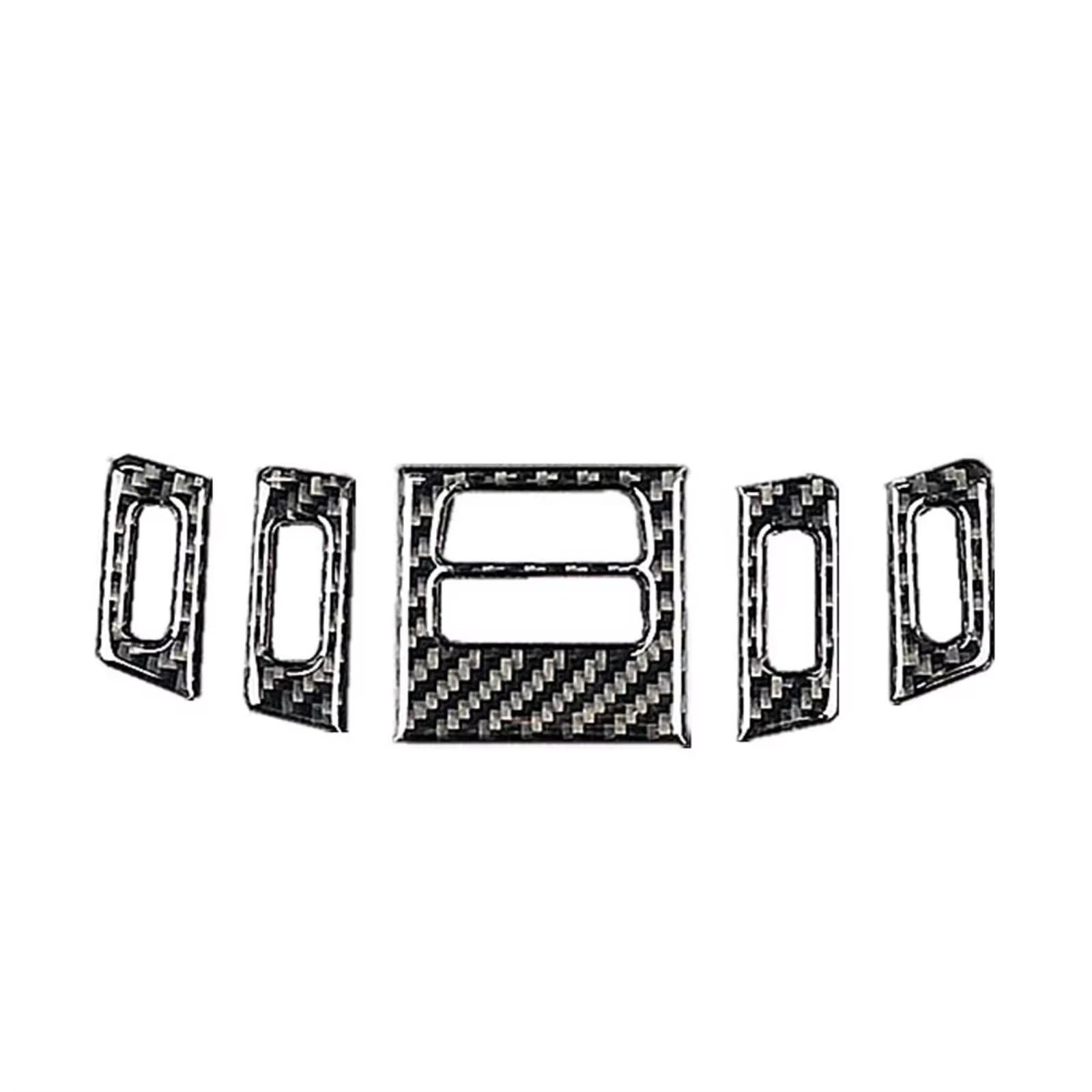 Car Interior Moulding Trim for BMW E90 E92 E93 Interior 5piece Car Auto Carbon Fiber Sticker Central Air Vent Outlet Trims(Low Configuration)