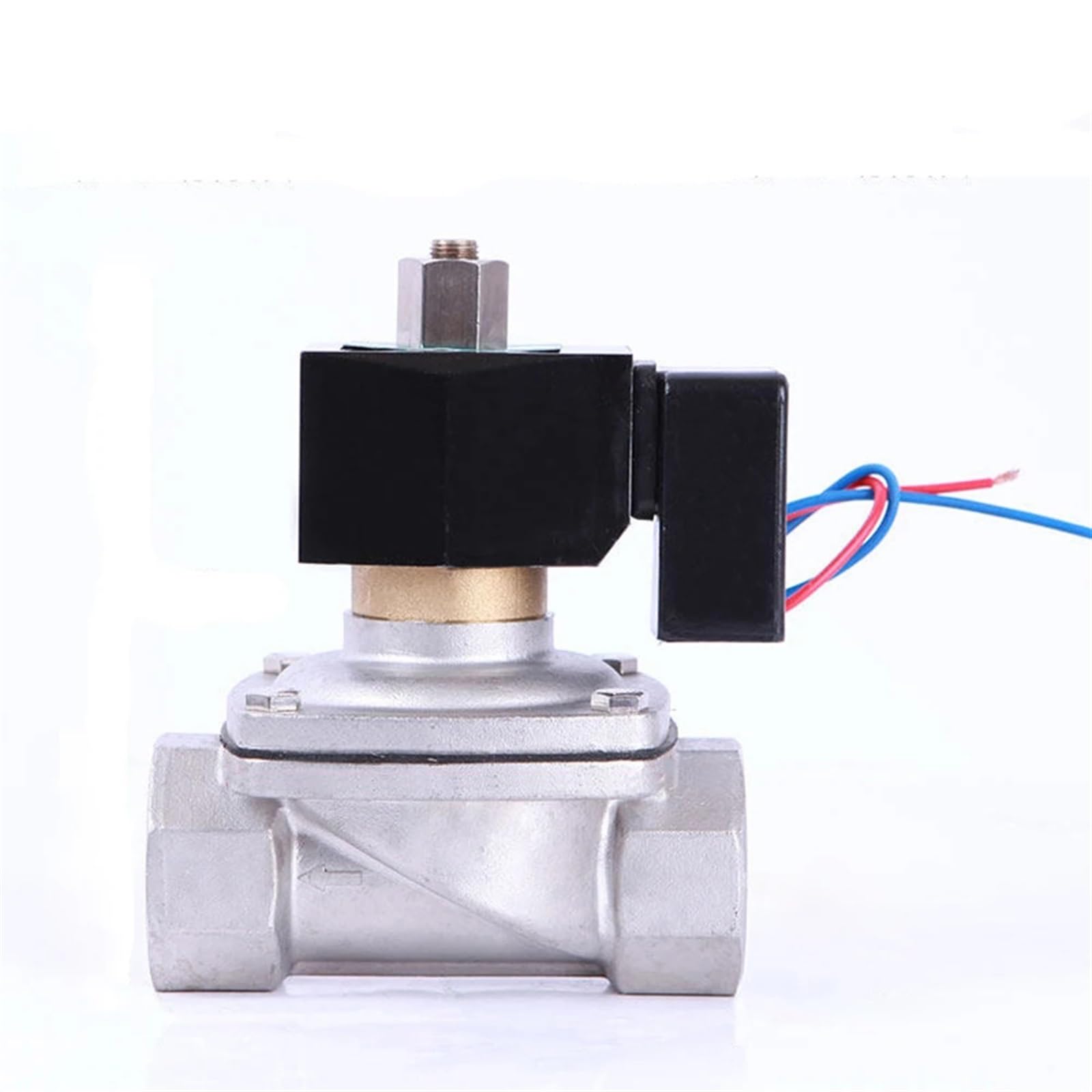 Gnqukebwh 24Vdc-Open Dn32 Normally Open Energy Saving Solenoid Valve Water Stainless Steel 1-1/4" Electric Ip65 Fully Coil 12V 24V 220V(24Vdc-Open)