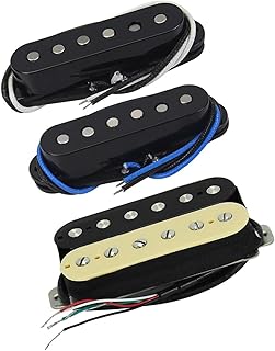 3PCS Pickups Single Coil & Electric Guitar Humbucker Pickup Set 52/52/52mm for SSH Guitar guitar pickup set (Color : 01)
