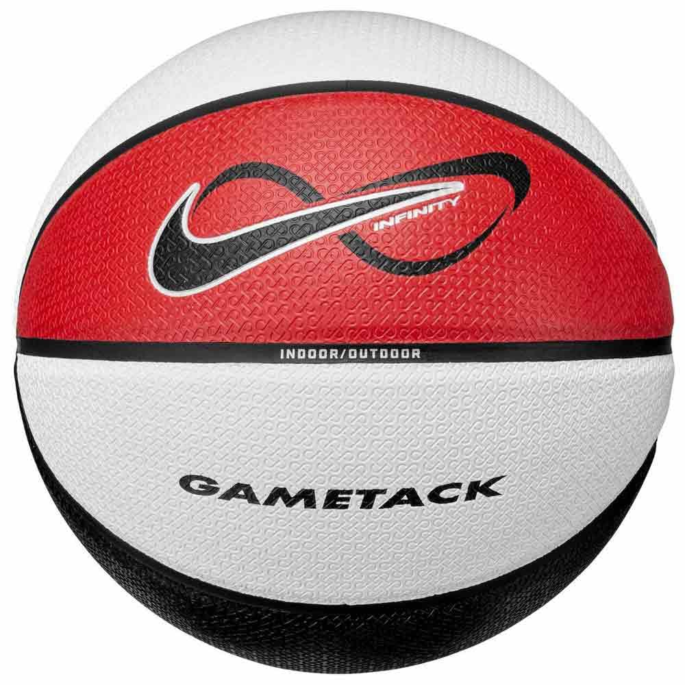 NIKE Unisex Infintiy GameTack Deflated Balón de Baloncesto University Red/Black/White/Metallic Silver/Black 7