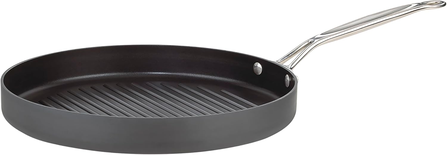 Cuisinart Chef's Classic Nonstick Hard Anodized 12" Round Grill Pan, 630C-30