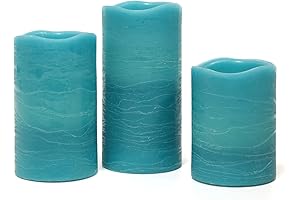 Rhytsing Teal Flameless Tealight Candles Set