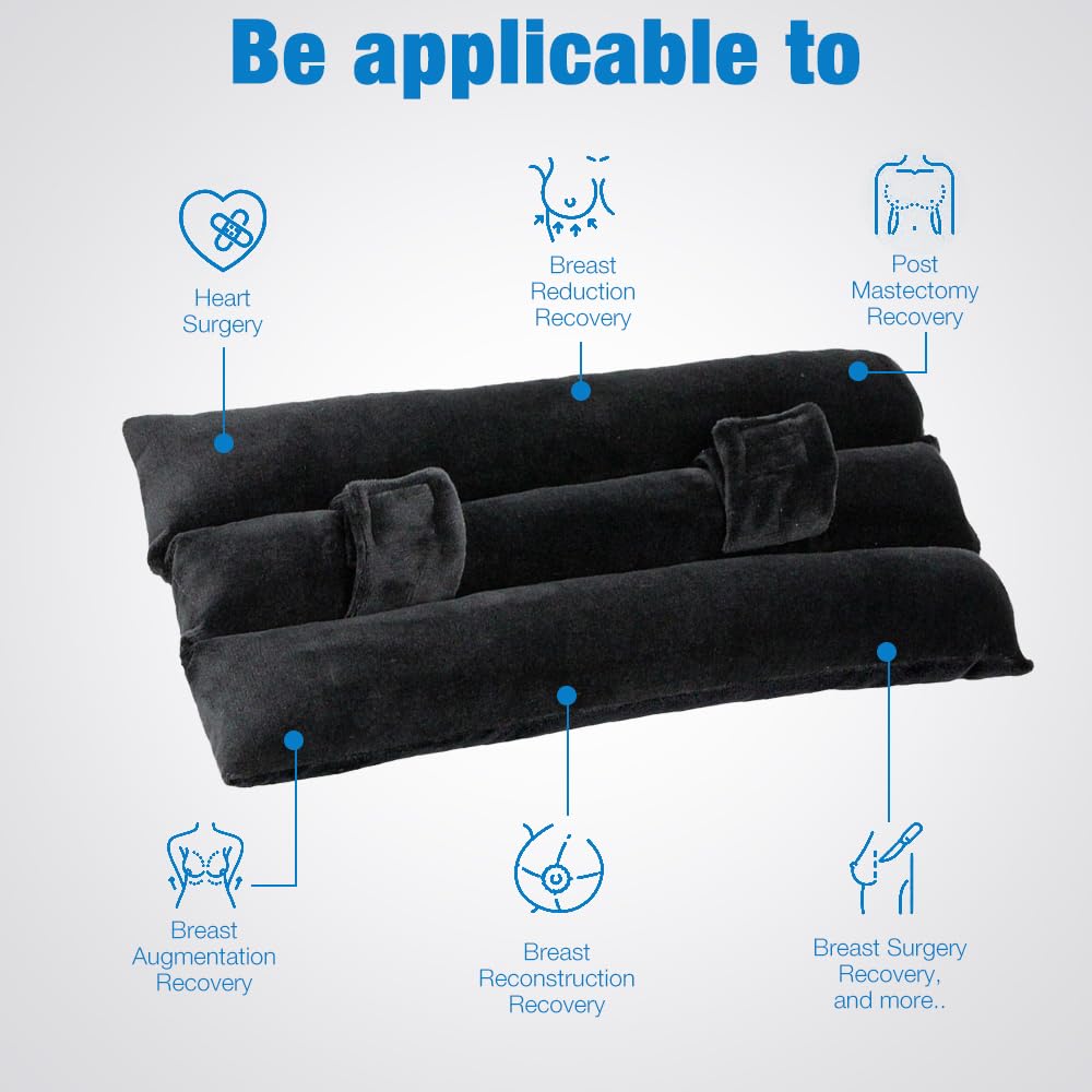 Cuscino per cintura di sicurezza per mastectomia post-chirurgia, cuscino di supporto per recupero cardiochirurgico, morbido rivestimento per cintura di sicurezza auto, protezione per cintura