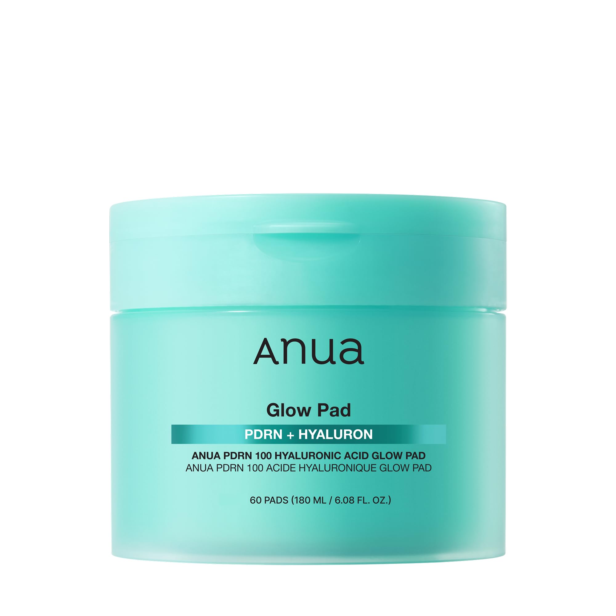 Anua PDRN 100 Hyaluronic Acid Glow Pads - Dischetti tonico viso coreani glow e rimpolpanti con PDRN e Acido Ialuronico, idratazione profonda, prep make-up, doppia texture (180 ml, 60 pads)