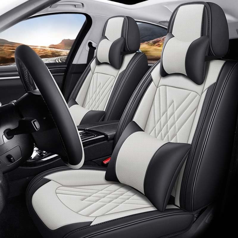 Housse de siège voiture universelle antidérapante en cuir PU