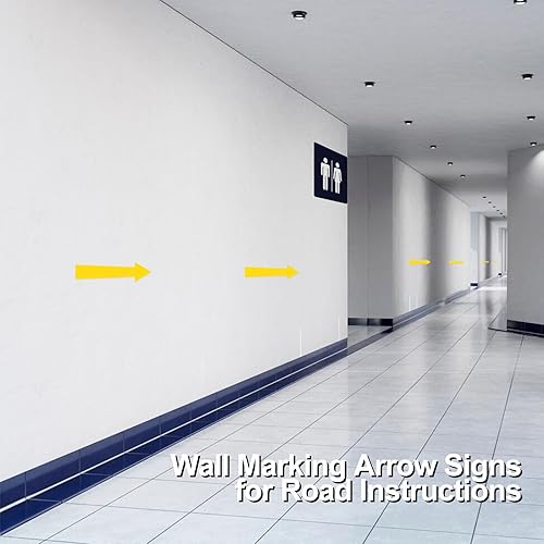 Miniatura 8 de Calcomanías de 8 x 2 pulgadas, diseño de flecha roja, paquete de 12 calcomanías autoadhesivas de PVC impermeables extraíbles, letreros de flecha