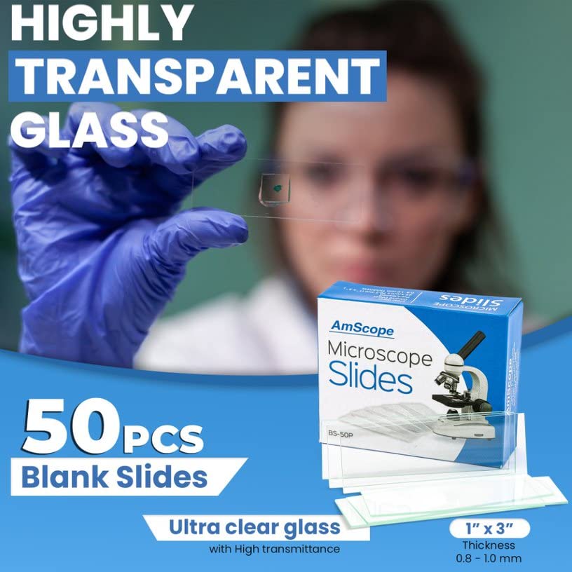 Vetrini Per Microscopio AmScope - 12 Pezzi A Depressione Singola, Vetro Di Alta Qualità, Bordi Levigati - Foto 13