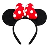 Handmade Mouse Ears Headband for Women and Girls, Polka Dot Bow Minnie Ears Costume Accessories