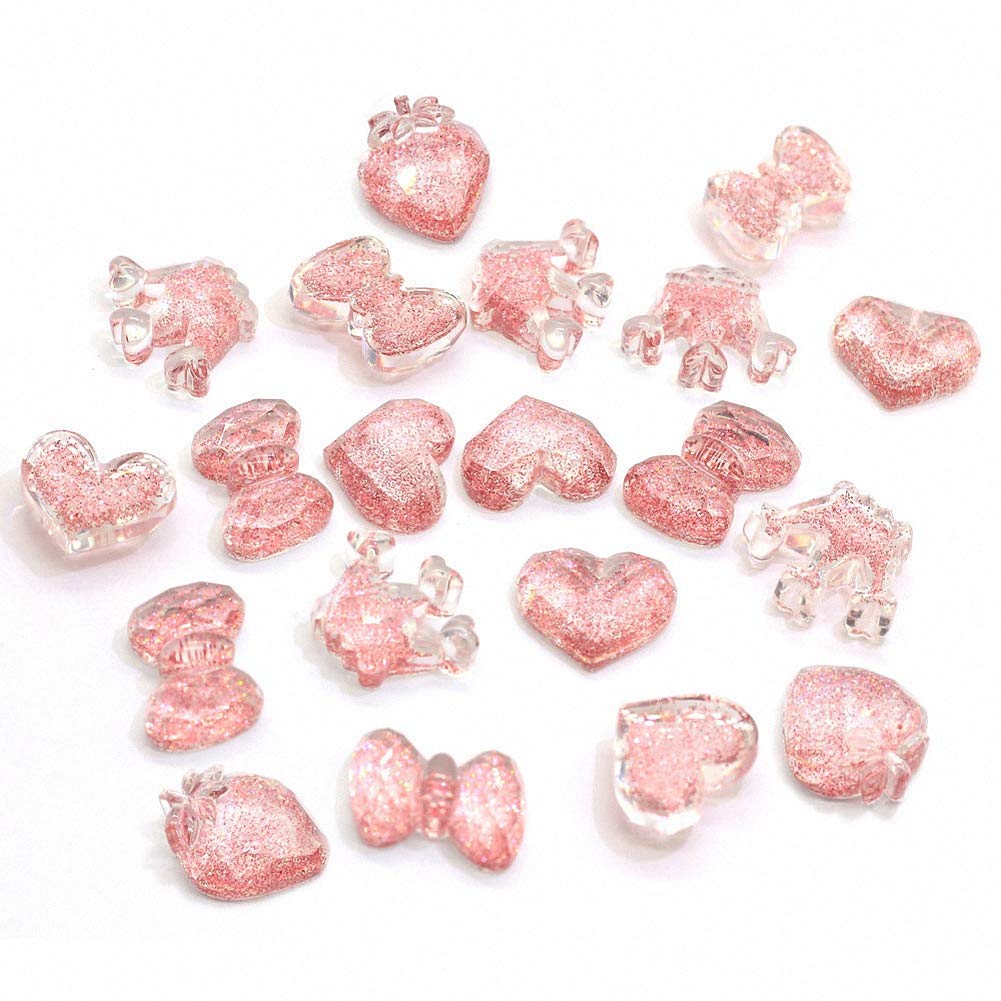 Ulalaza 10pcs Slime Charms Mixed Set Resin Flatback Making Supplies For DIY Craft Making And Ornament Scrapbooking Beads Assorted Candy Fruit Cake Ornament