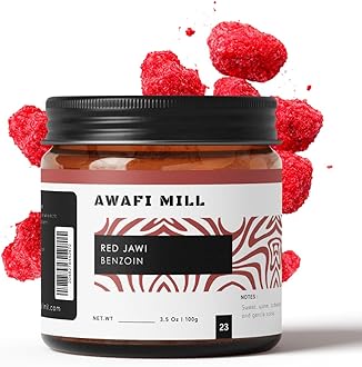 – AWAFI MILL Red Jawi (Benzoin) Incense Resin 100g (3.5 oz) | Luban Jawi “Red Gum Benjamin” from Styrax spp. | Sweet Vanilla-Balsamic, Resinous Aroma | For Charcoal & Bakhoor Burners - Pack of 2