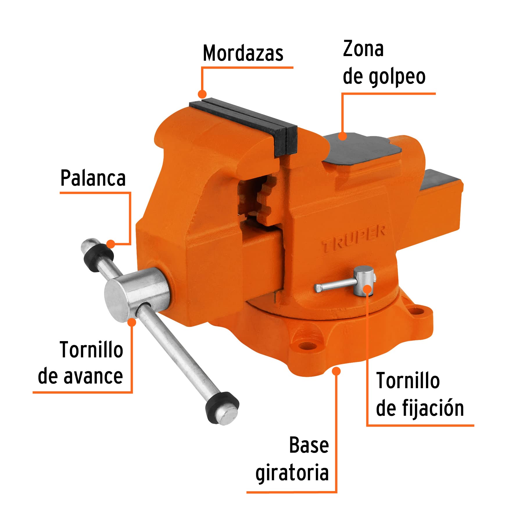 TRUPER TA-4 - Visera para banco (10 cm)