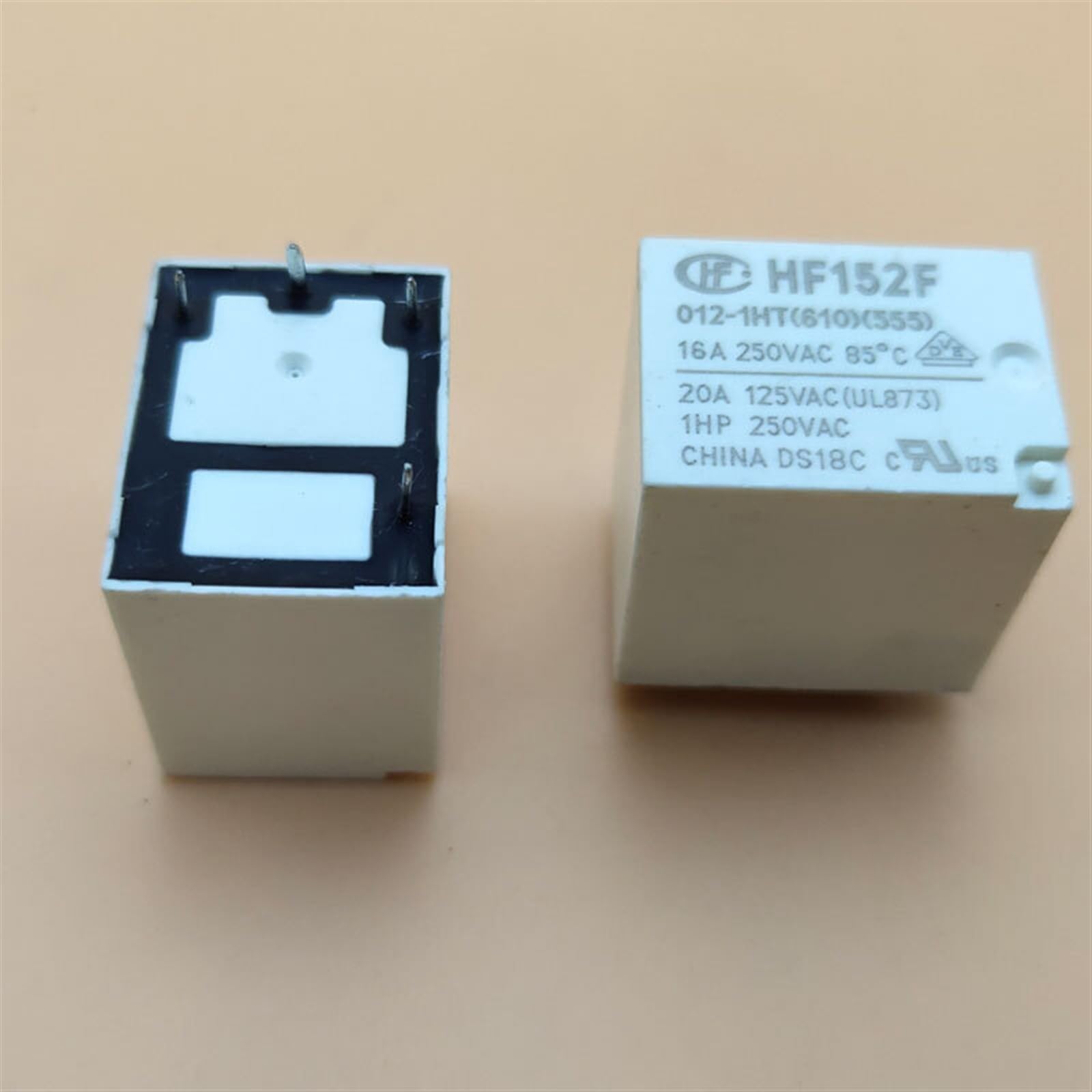 AQHYEBNSR 2PCS Relays HF152F-012-1HT HF152F-005-1HT HF152F-009-1HT 12VDC 5VDC 9VDC 4PIN 16A 250VAC Power Relay(HF152F-009-1HT 9V)